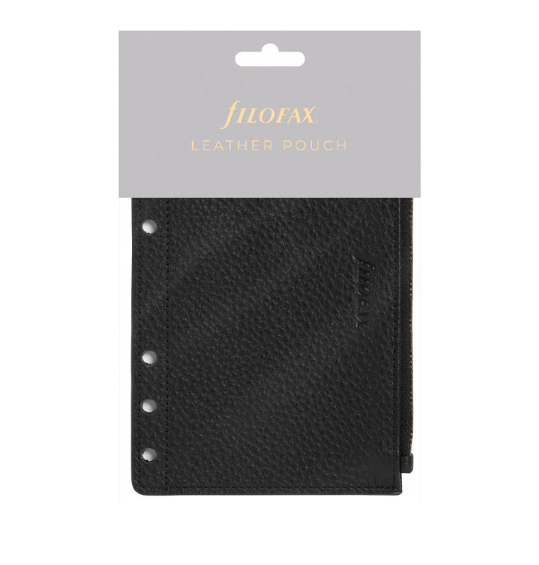 133009, Pochette zippée en cuir Filofax