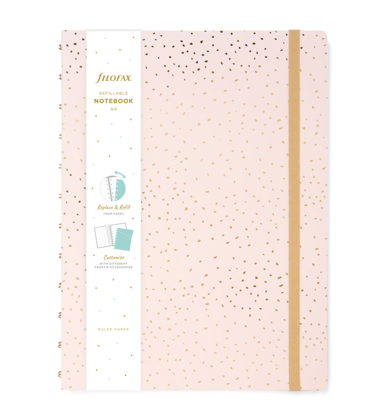 Filofax Notebooks - Confetti - A4 - Rose Quartz