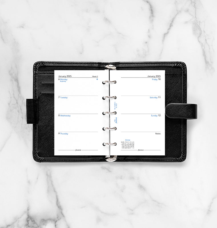 Recharge Calendrier Filofax Semaine sur deux pages - anglais - Mini - 2026 26-68121