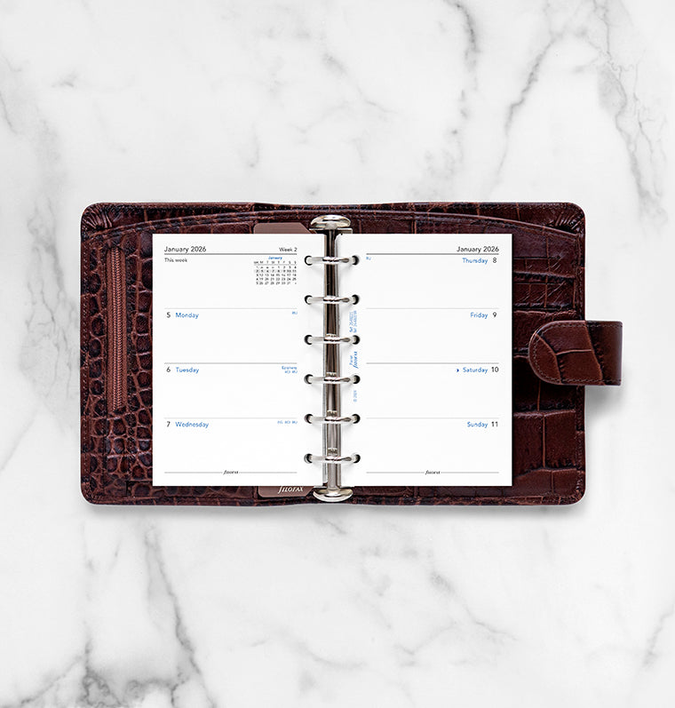 Recharge Calendrier Filofax Semaine sur deux pages - anglais - Pocket - 2026 26-68221