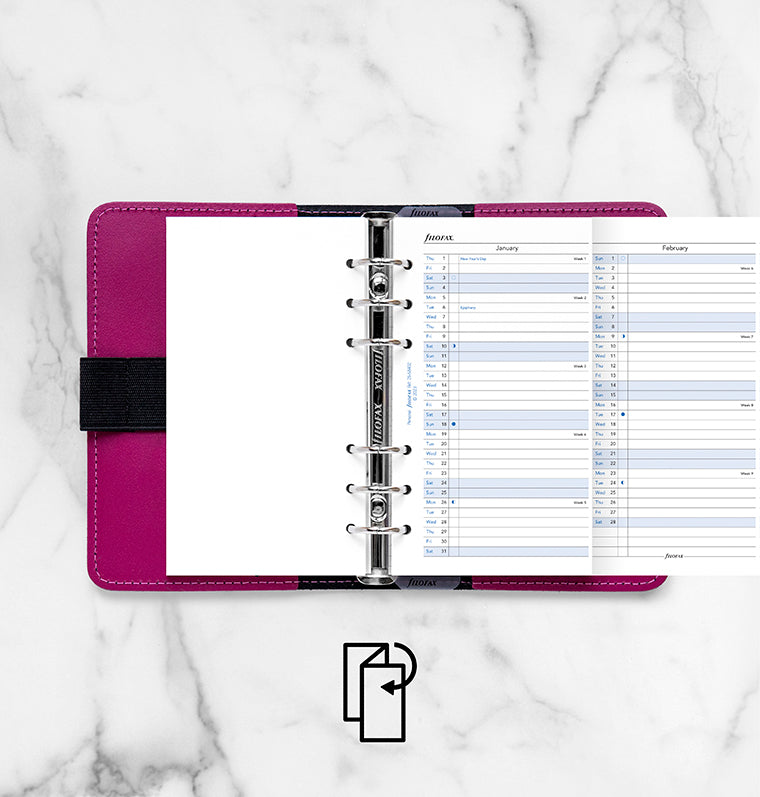 Planning annuel vertical - anglais - Personal - 2026 - 26-68402