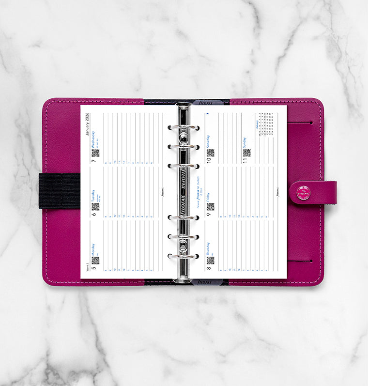 Recharge Calendrier Filofax Semaine sur deux pages - anglais - Personal - 2026 26-68420