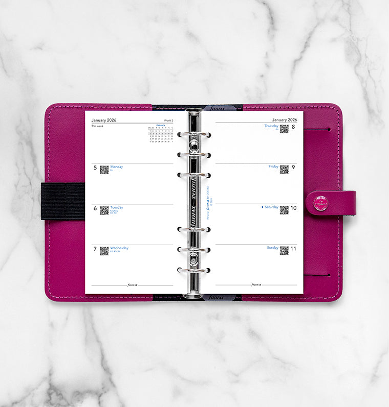 Recharge Calendrier Filofax Semaine sur deux pages - anglais - Personal - 2026 26-68421