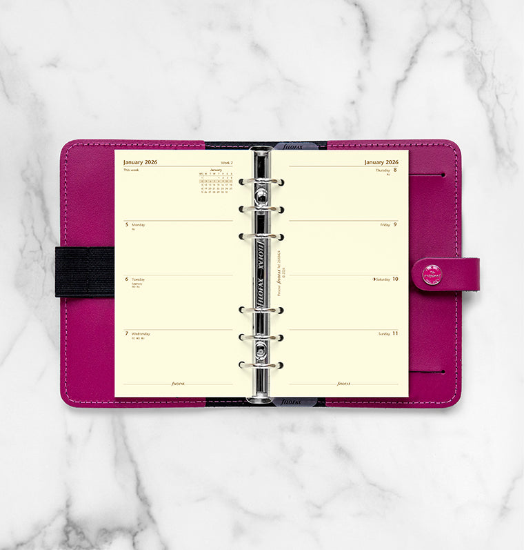Recharge Calendrier Filofax Semaine sur deux pages - anglais - Personal - 2026 26-68424