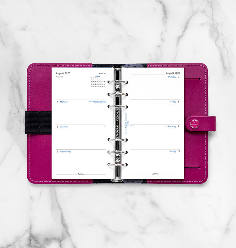 Recharge Calendrier Filofax Semaine sur deux pages - anglais - académique - Personal - 25/26 26-68452