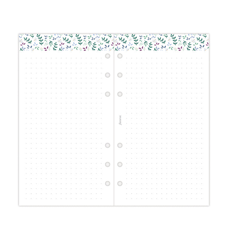 Recharge Calendrier Filofax Semaine sur deux pages Garden - Personal 2026 26-68492
