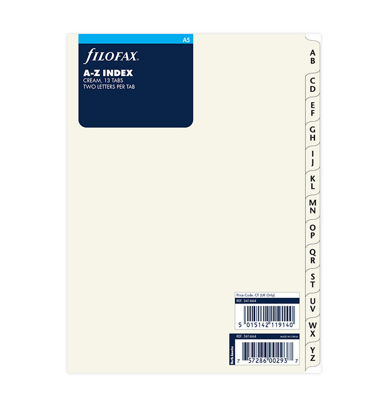 Index alphabétique - coloris crème - A5