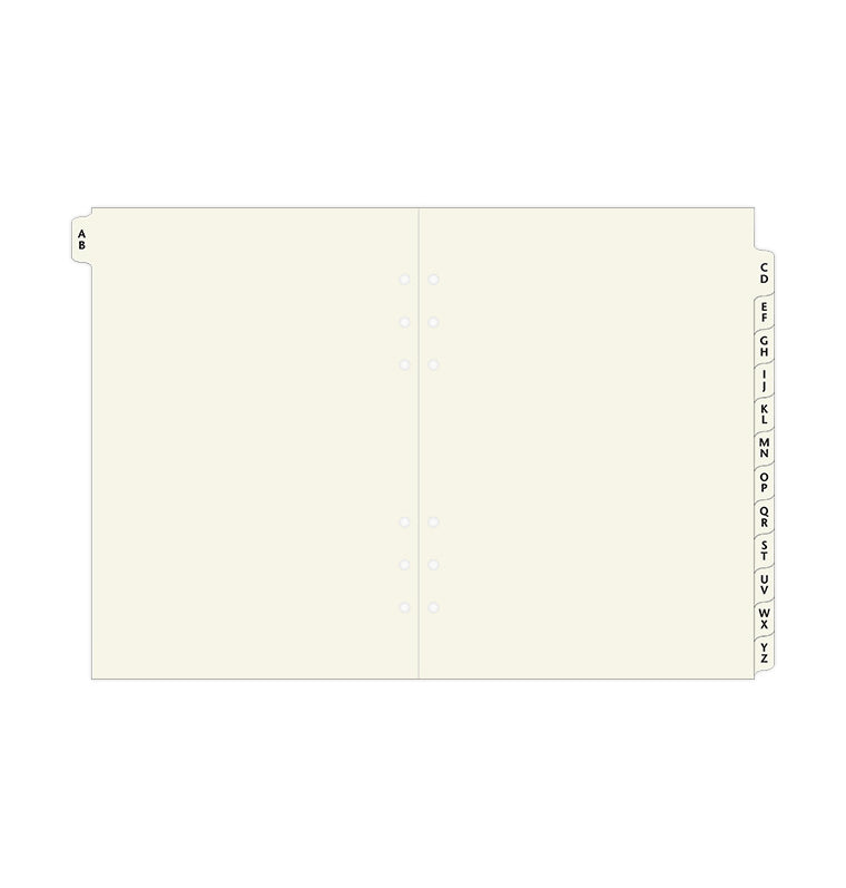 Index alphabétique - coloris crème - A5