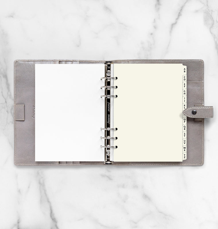 Index alphabétique - coloris crème - A5
