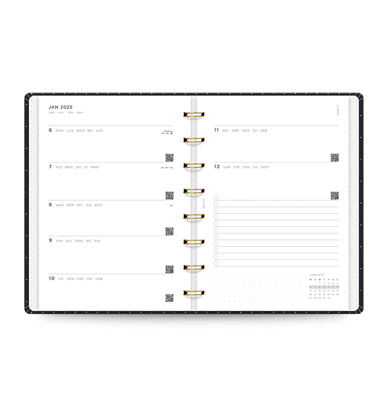 Planner Moonlight A5 Black 2025