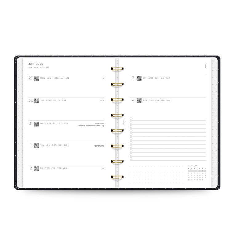 26-68300, Planner Moonlight A5 Black 2026