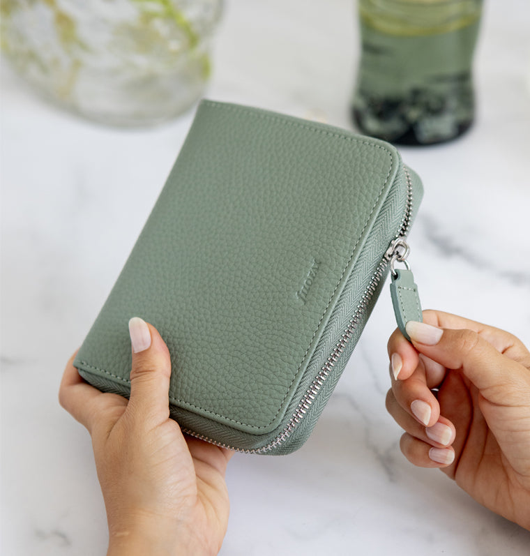 Organiseur Norfolk Pocket Compact Zip Sage