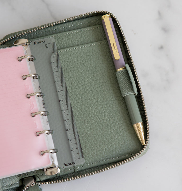 Organiseur Norfolk Pocket Compact Zip Sage