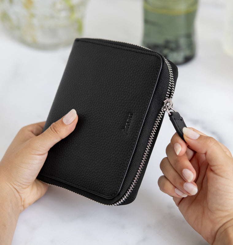 Organiseur Norfolk Pocket Compact Zip Black