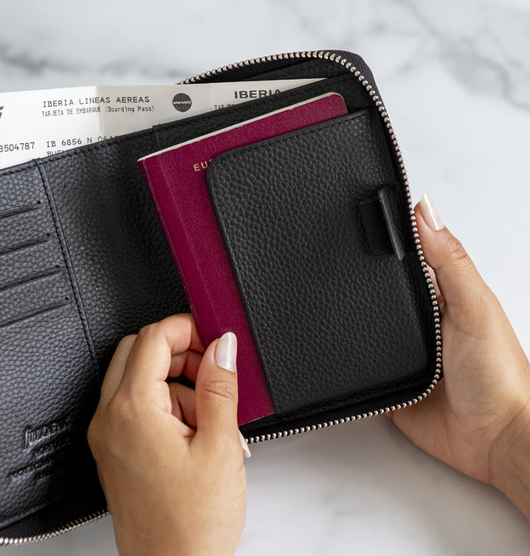 Organiseur Norfolk Pocket Compact Zip Black