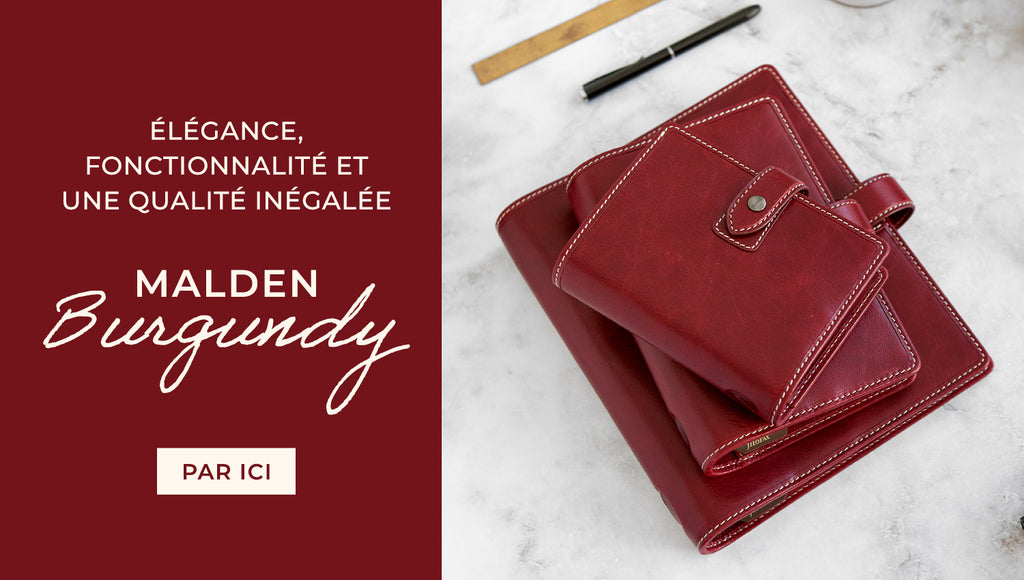 Organiseurs Malden Burgundy