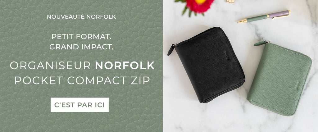 Nouveau : Organiseur Norfolk Pocket Compact Zip