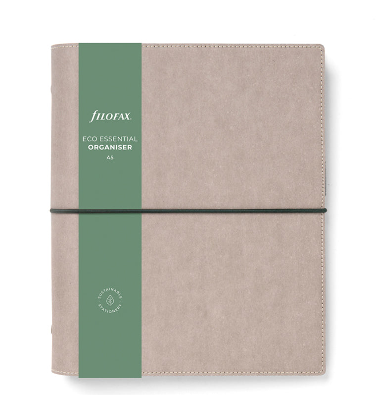 Filofax Eco Essential A5 Organiser Ash Grey - Packaging