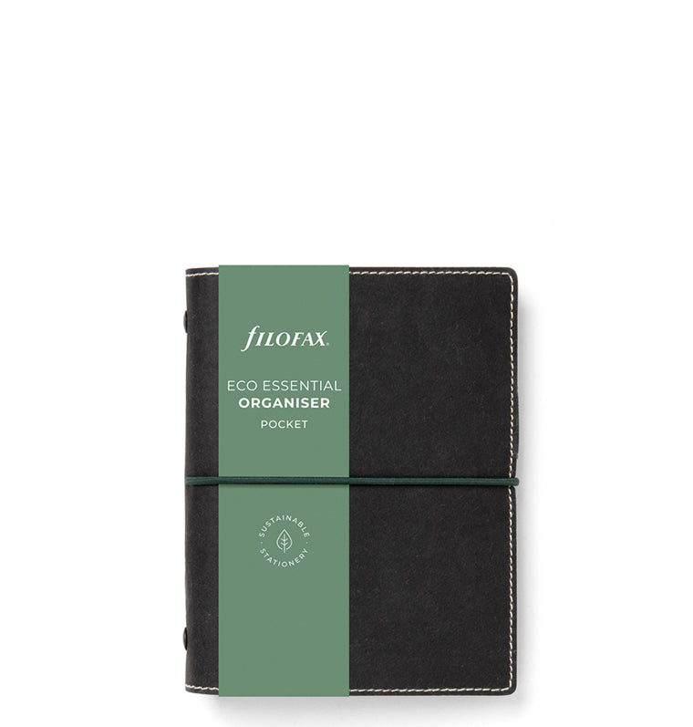 Filofax Eco Essential Pocket Organiser Ebony - Packaging