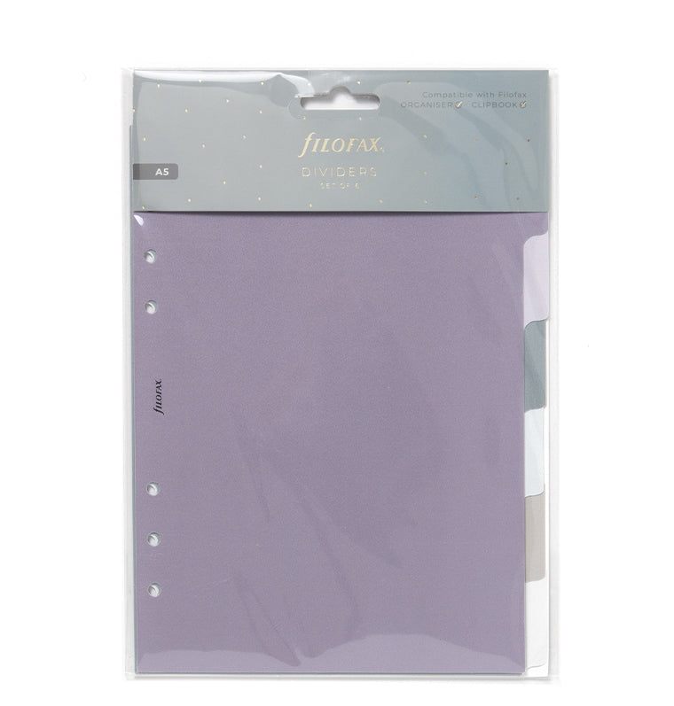 Norfolk A5 Dividers for Filofax Organisers and Clipbook