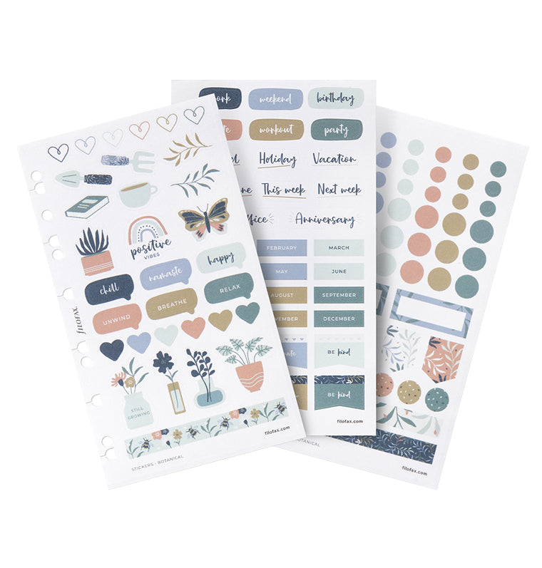 Filofax Botanical Stickers for Organisers, Clipbook & Refillable Notebooks