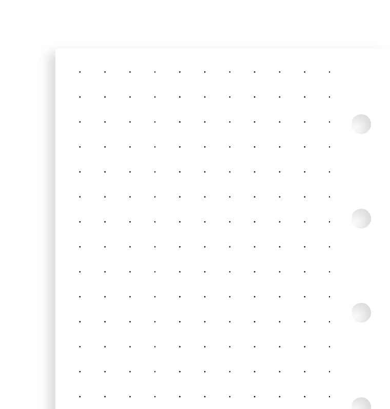 Dotted Journal Refill for Filofax Mini Organisers - 32 sheets