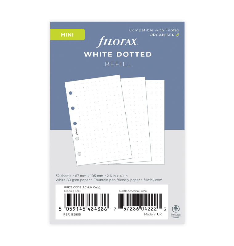 Dotted Journal Refill for Filofax Mini Organisers - Packaging