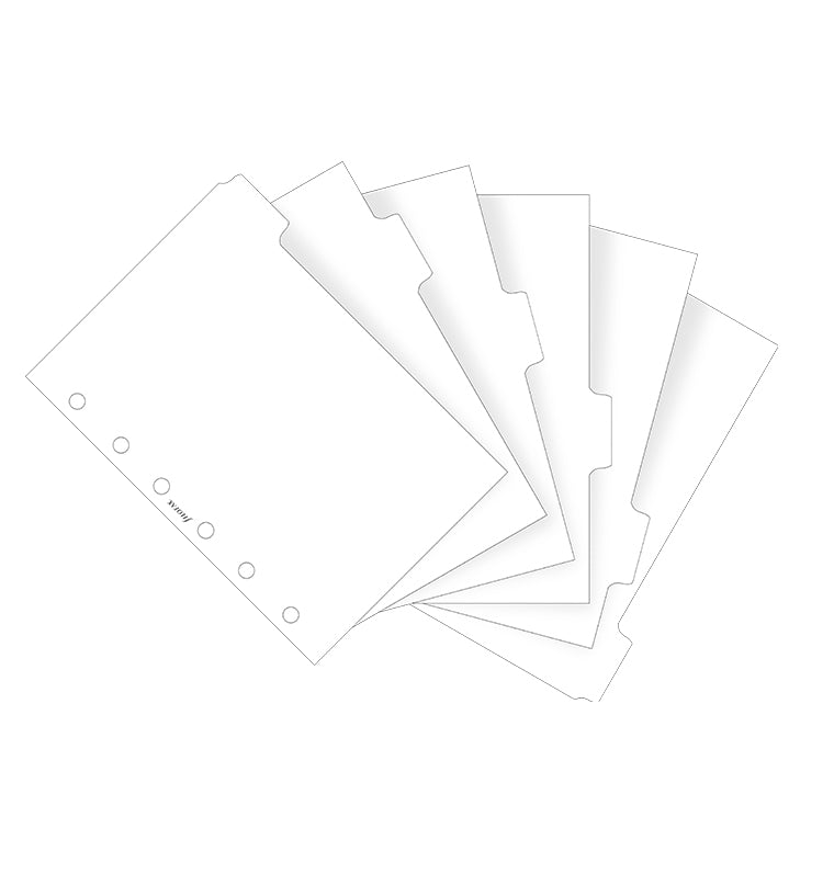 Filofax White Dividers for Pocket size organisers