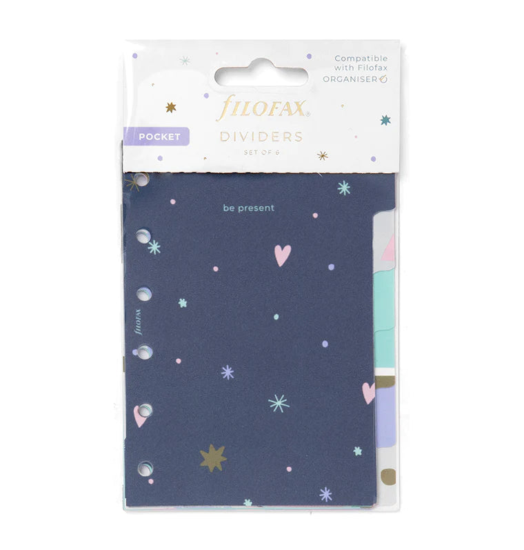 Good Vibes Pocket Size Dividers for Filofax Organisers - in Packaging