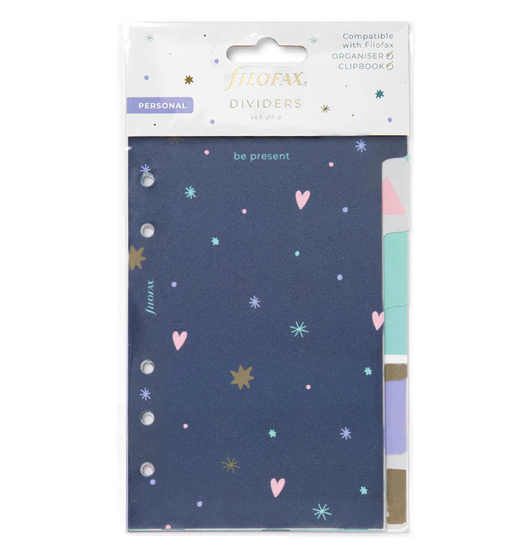 Good Vibes Personal Size Dividers for Filofax Organisers and Clipbook - in Packaging
