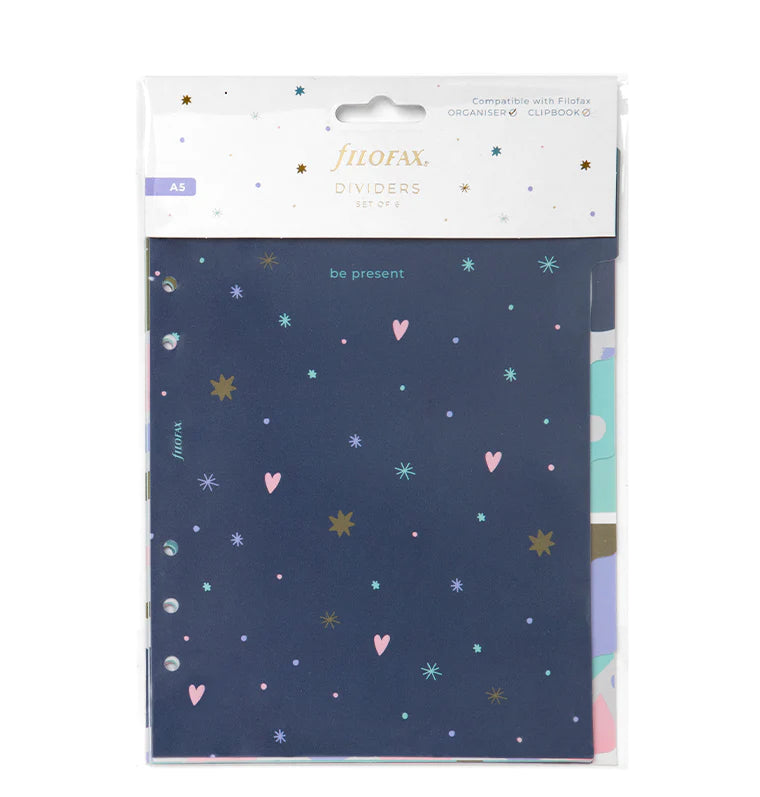 Good Vibes A5 Size Dividers for Filofax Organisers and Clipbook - in Packaging