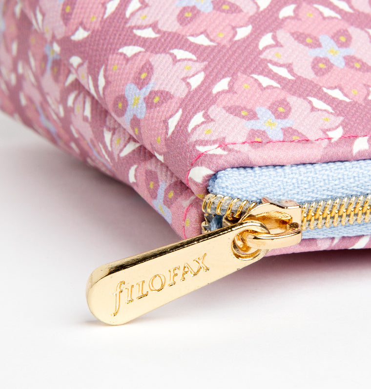 Filofax Mediterranean Patterned Pencil Case - engraved zipped pull