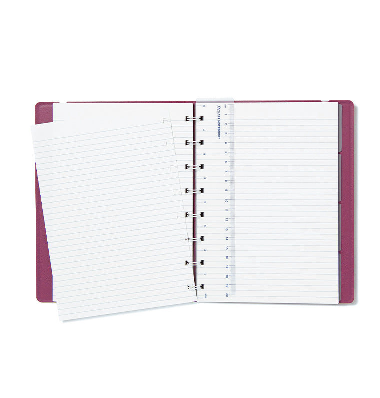 Filofax Contemporary A5 Refillable Notebook in Plum purple with movable pages