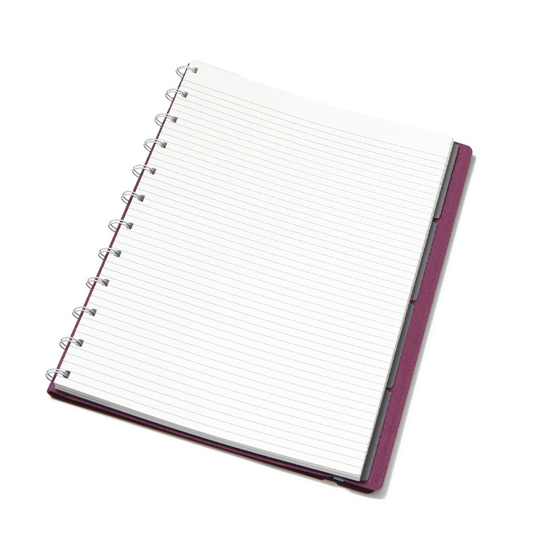 Filofax Contemporary A4 Refillable Notebook in Plum with removable pages