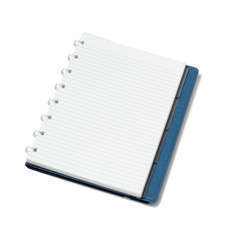 Filofax Contemporary A5 Refillable Notebook in Blue Steel with movable pages