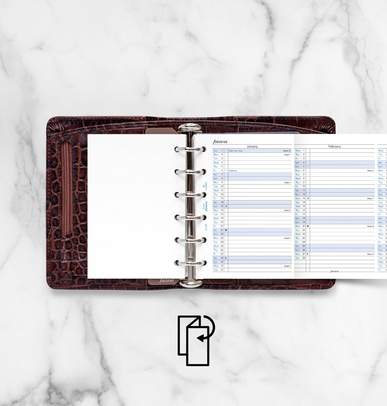 Vertical Year Planner Pocket 2023 by Filofax