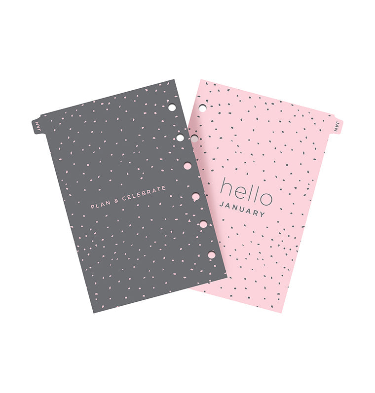Confetti Filofax Week on Two Pages Diary Refill - Pocket 2023 Dividers