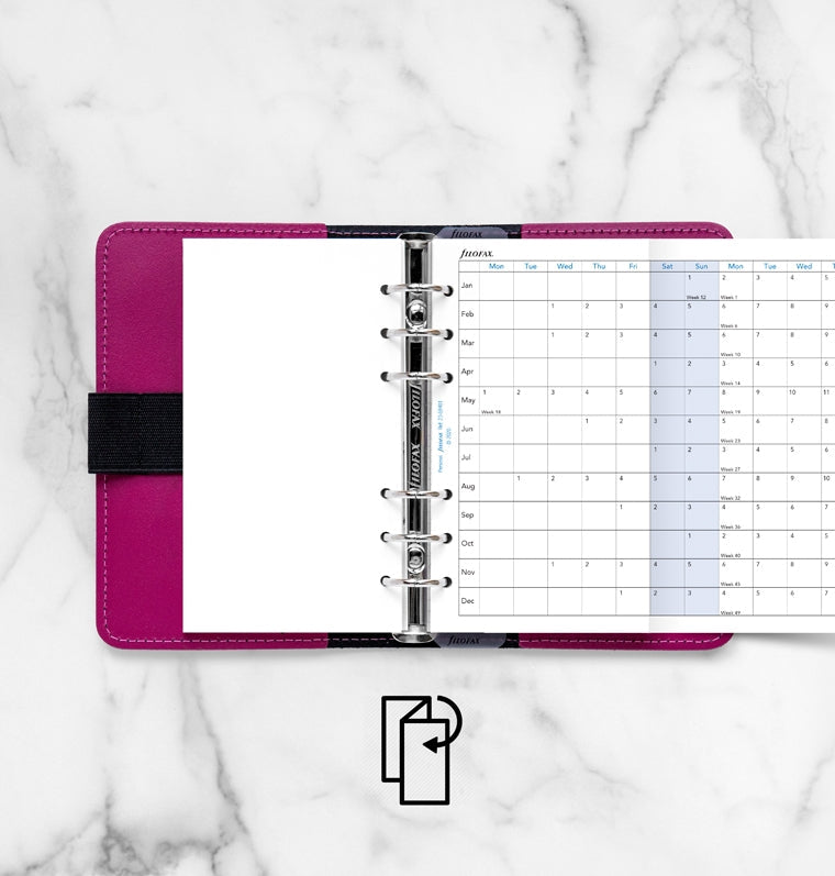Filofax Horizontal Year Planner Personal