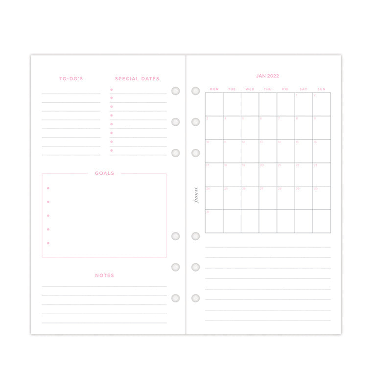 Filofax Confetti Personal Week On Two Pages 2023 Diary - Planner Pages