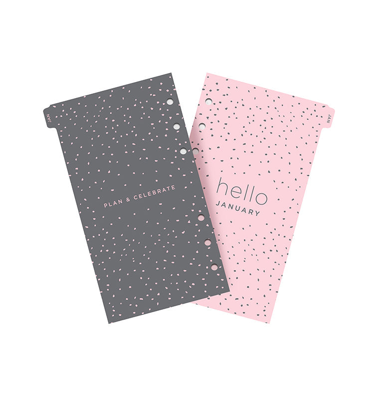 Confetti Filofax Week on Two Pages Diary Refill - Personal 2023 - Dividers