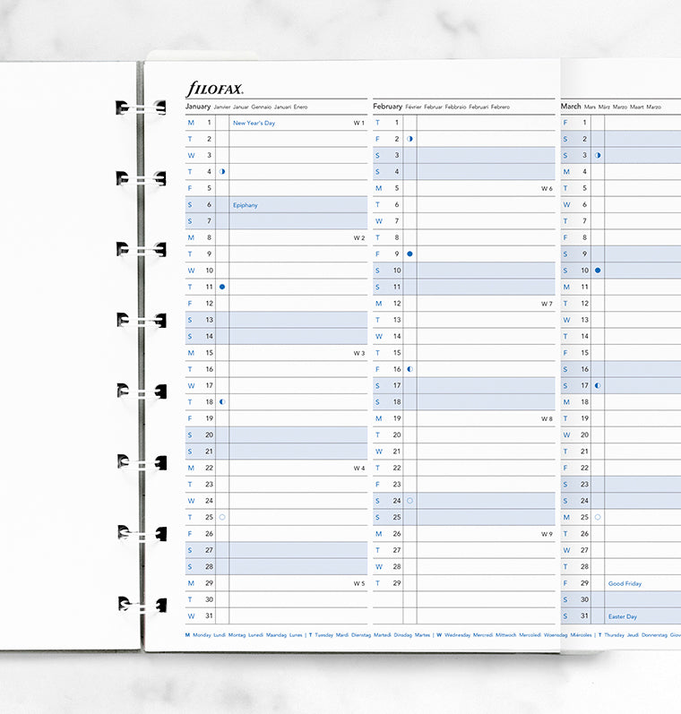 Filofax Notebook Planning annuel dépliant - A5 2024