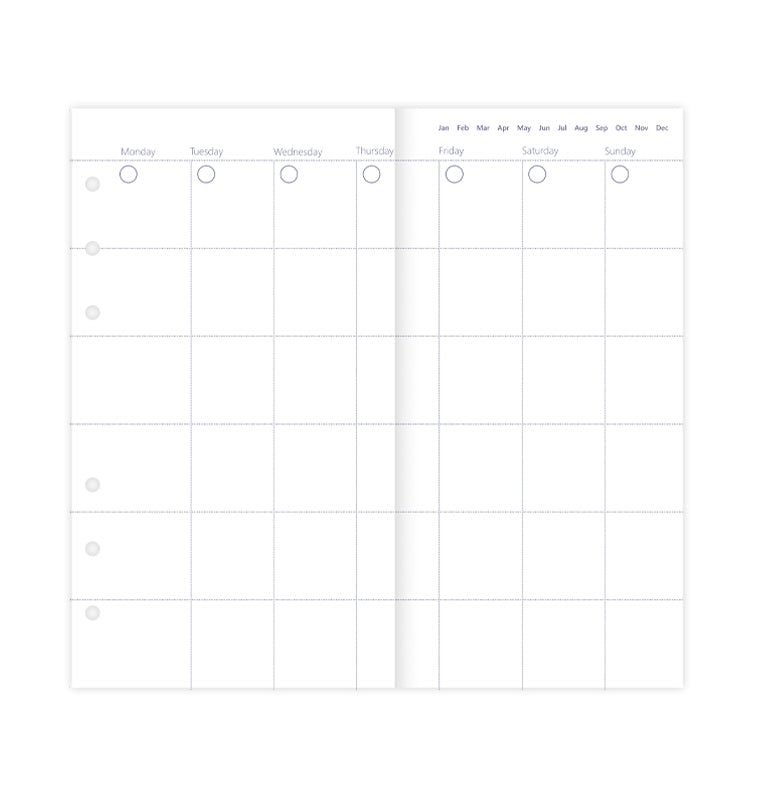 Clipbook Undated Month Planner Refill - Personal