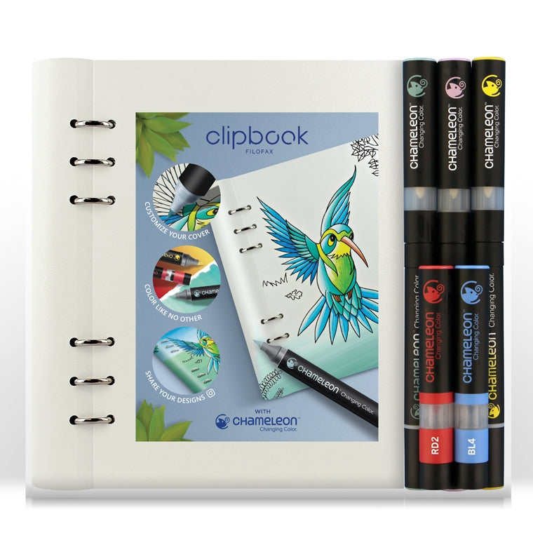 Coffret Clipbook Organiseur & marqueurs Chameleon - A5