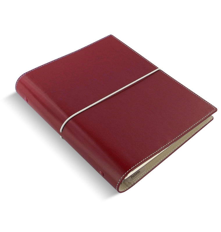 Filofax A5 Domino Luxe Red Organiseur Agenda - Couverture Matelassée Rouge - Papier 148x210mm