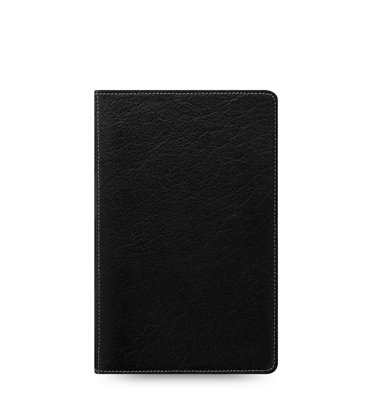 Heritage Personal Compact Organiser in Black Leather