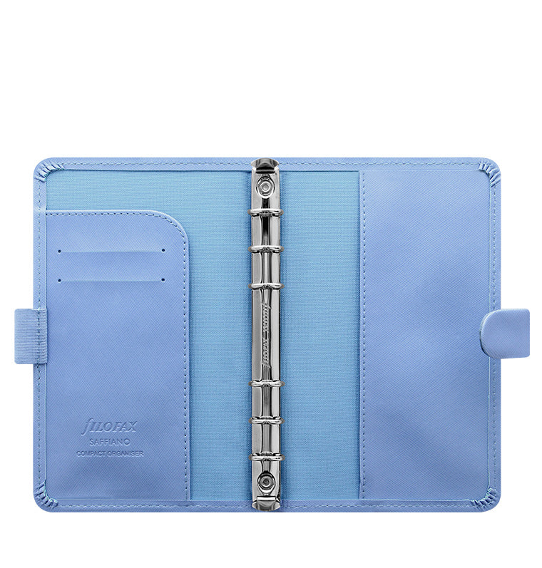 Filofax Saffiano Personal Compact Organiser in Vista Blue